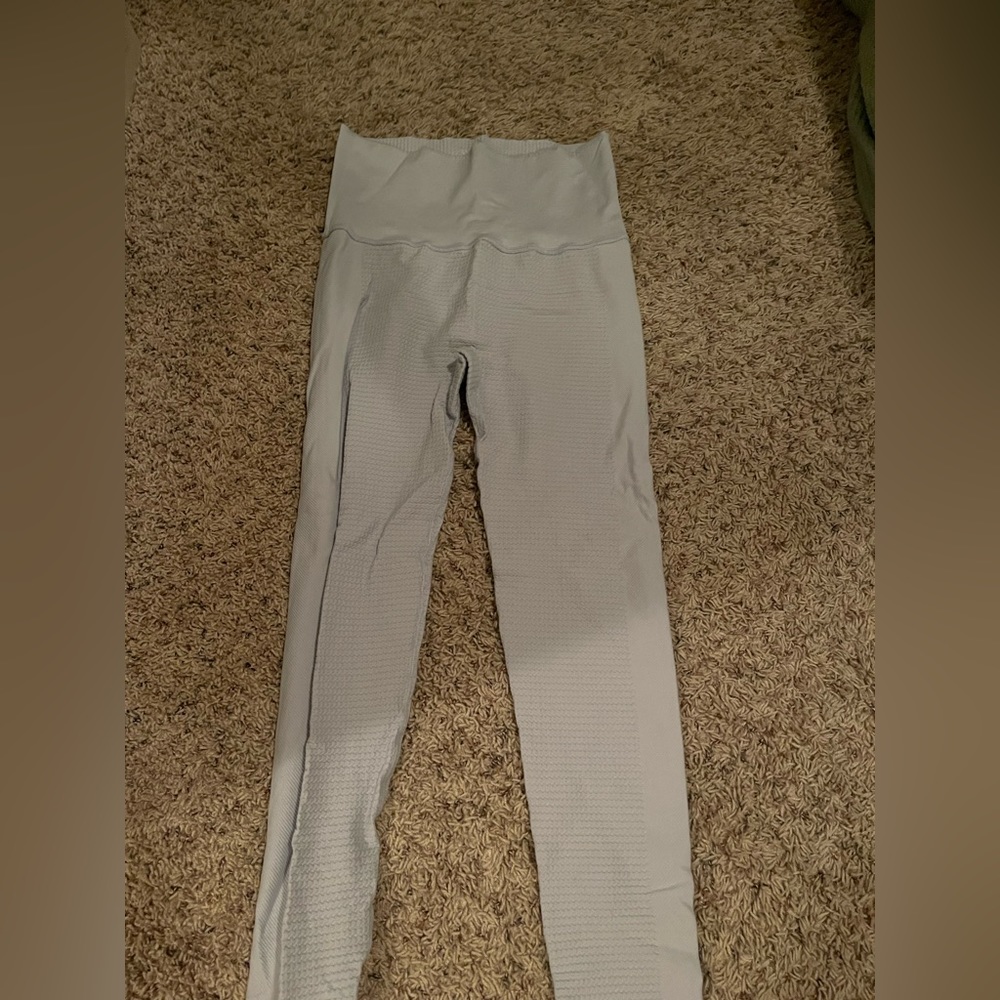 Target leggings light blue ribbed texture